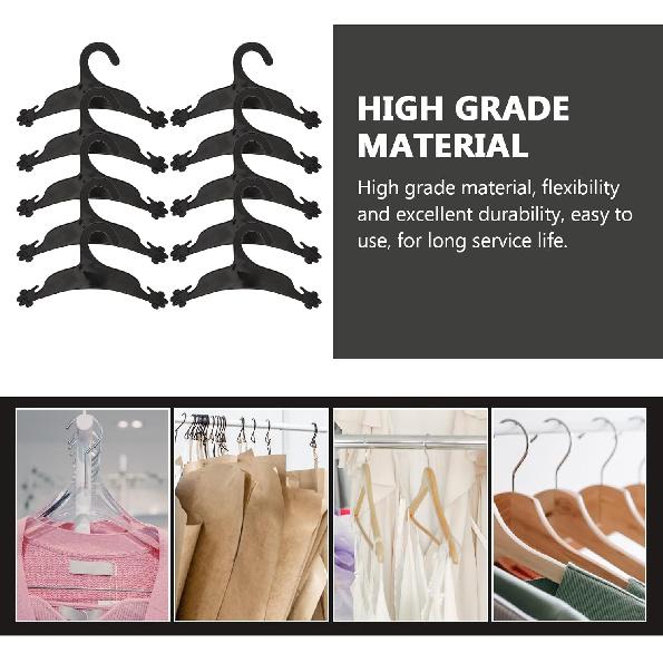 Pet Clothing Hanger, 10PCS Plastic - Skid Dog Puppy Cat Clothes Clothing Rack for Small Animals