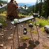 Foldable Outdoor Triangle Rack: Portable Tripod Shelf for Storage, Camping Tableware, and Lamp Holding