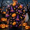 Men's Long Sleeve Shirt with Print for Casual Holiday Wear