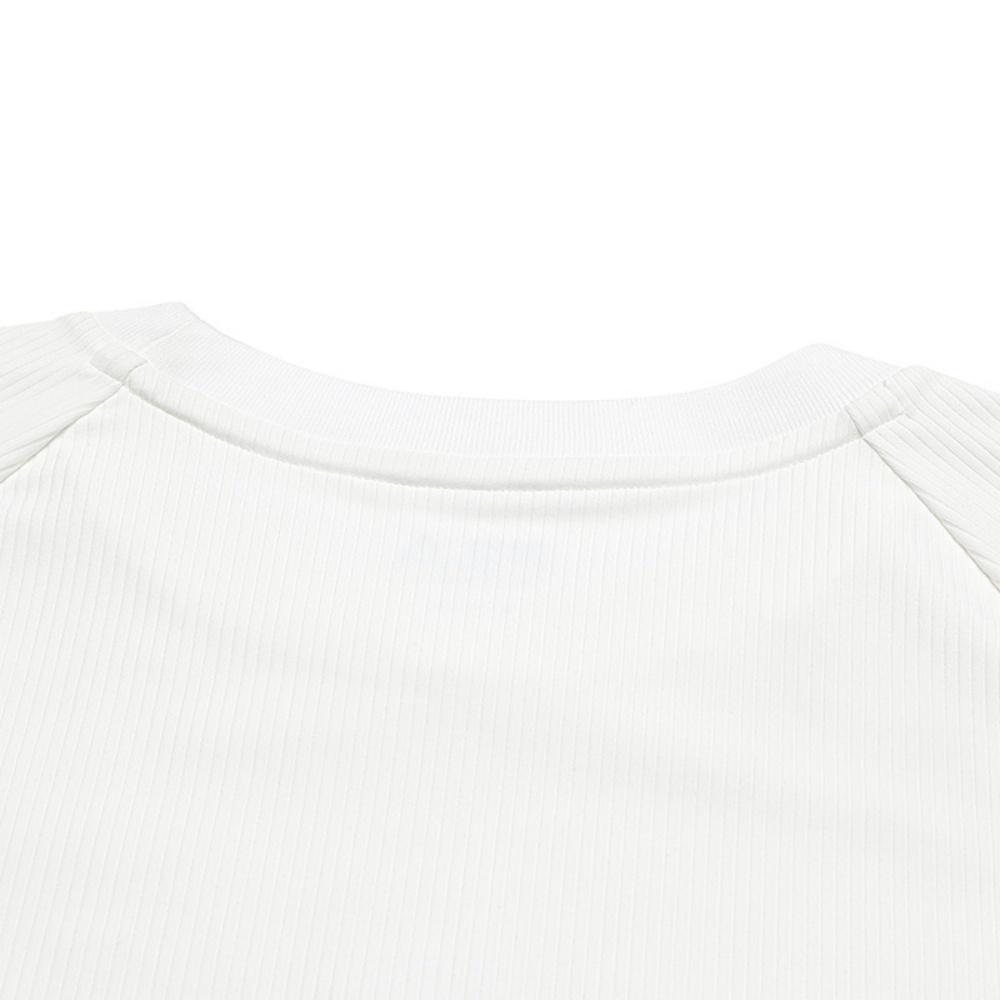 Fila Milano Series Trendy Fashion Casual Versatile Breathable Slim Fit Knitted Striped Short Sleeve T-Shirt Women Tops F11W535110F-WT