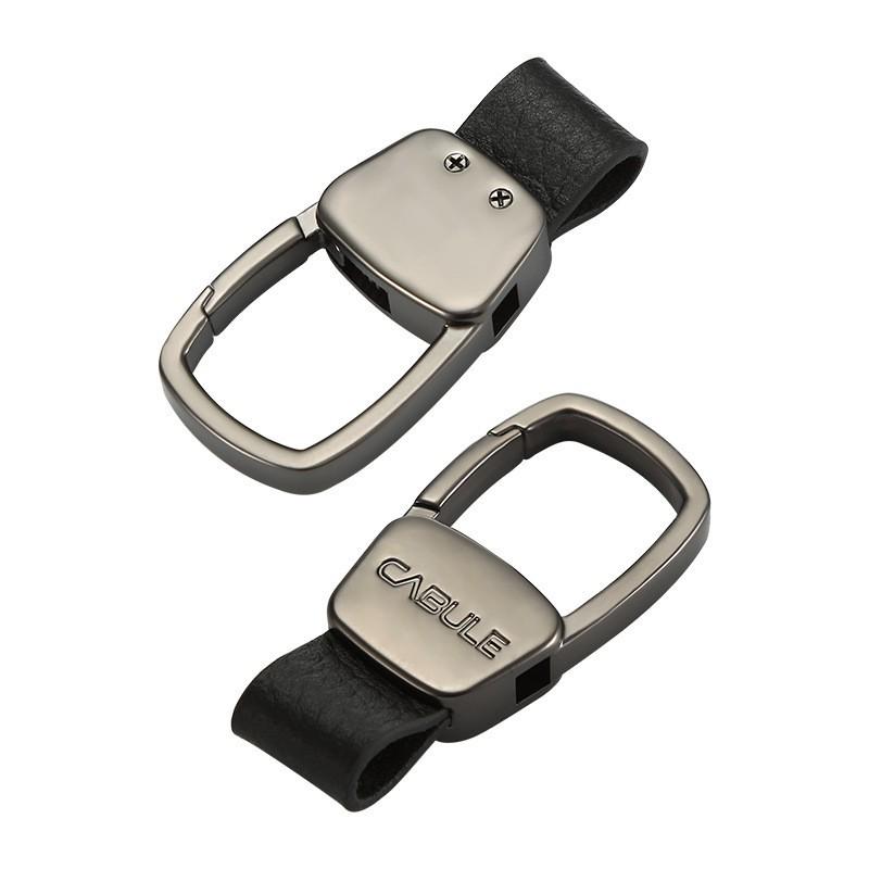 Cabrón Genuine Leather Universal Car Keychain - Fits All Key Bags with High-End Square Buckle