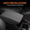 Center Console Lid Armrest Cover PVC Leather For Subaru Forester -2024 Black