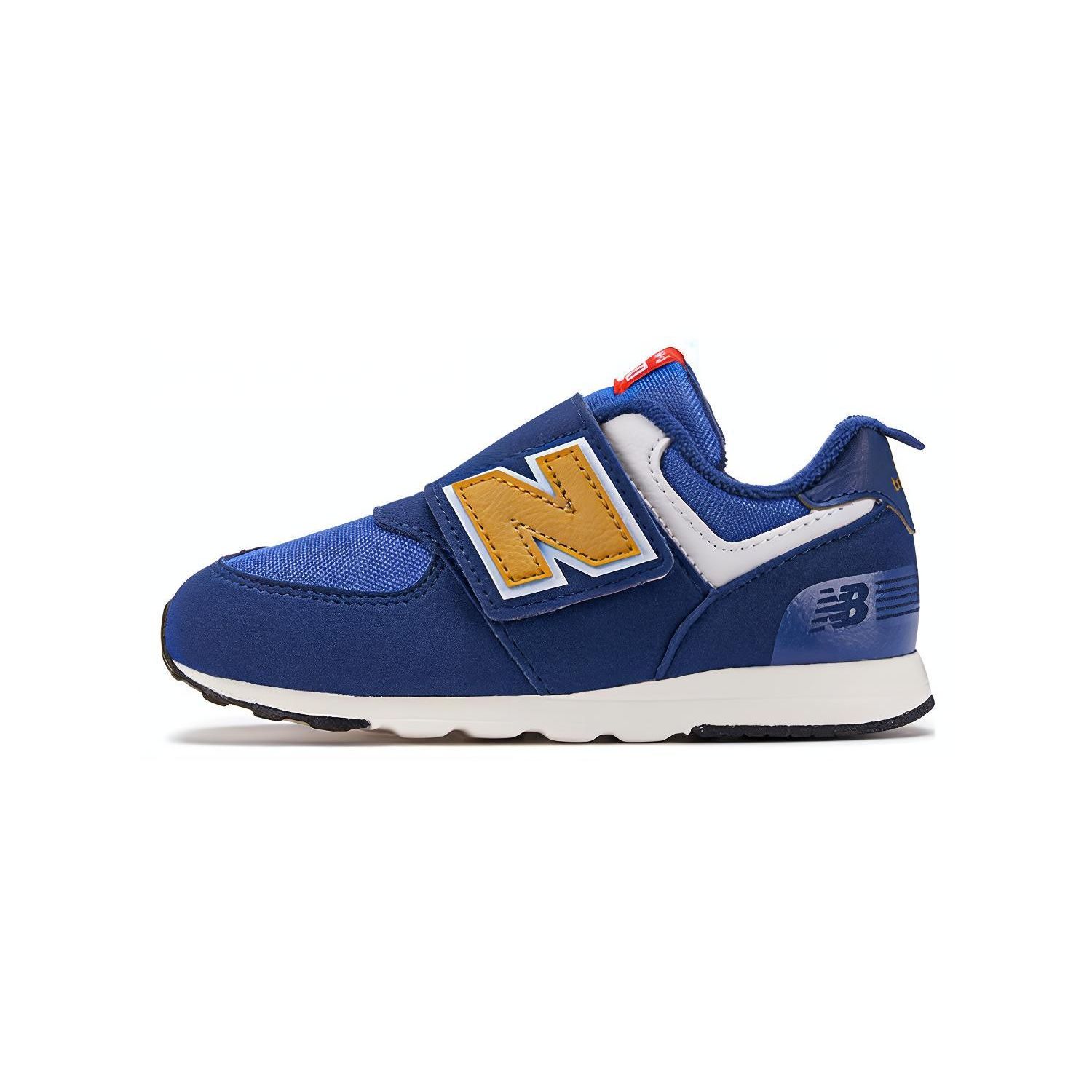 

New Balance 574 New-B Детские кроссовки на липучке Night Sky Gold Fusion Синие NW574HBG 22.5