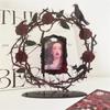 Dark Night Rose Insert Card Standing Star Love Bean Fan Spin Photo Storage Organize Photo Frame Acrylic