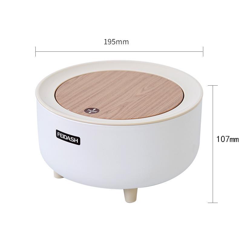 Nordic Style Luxury Trash Can with Press Lid for Home Bathroom and Living Room