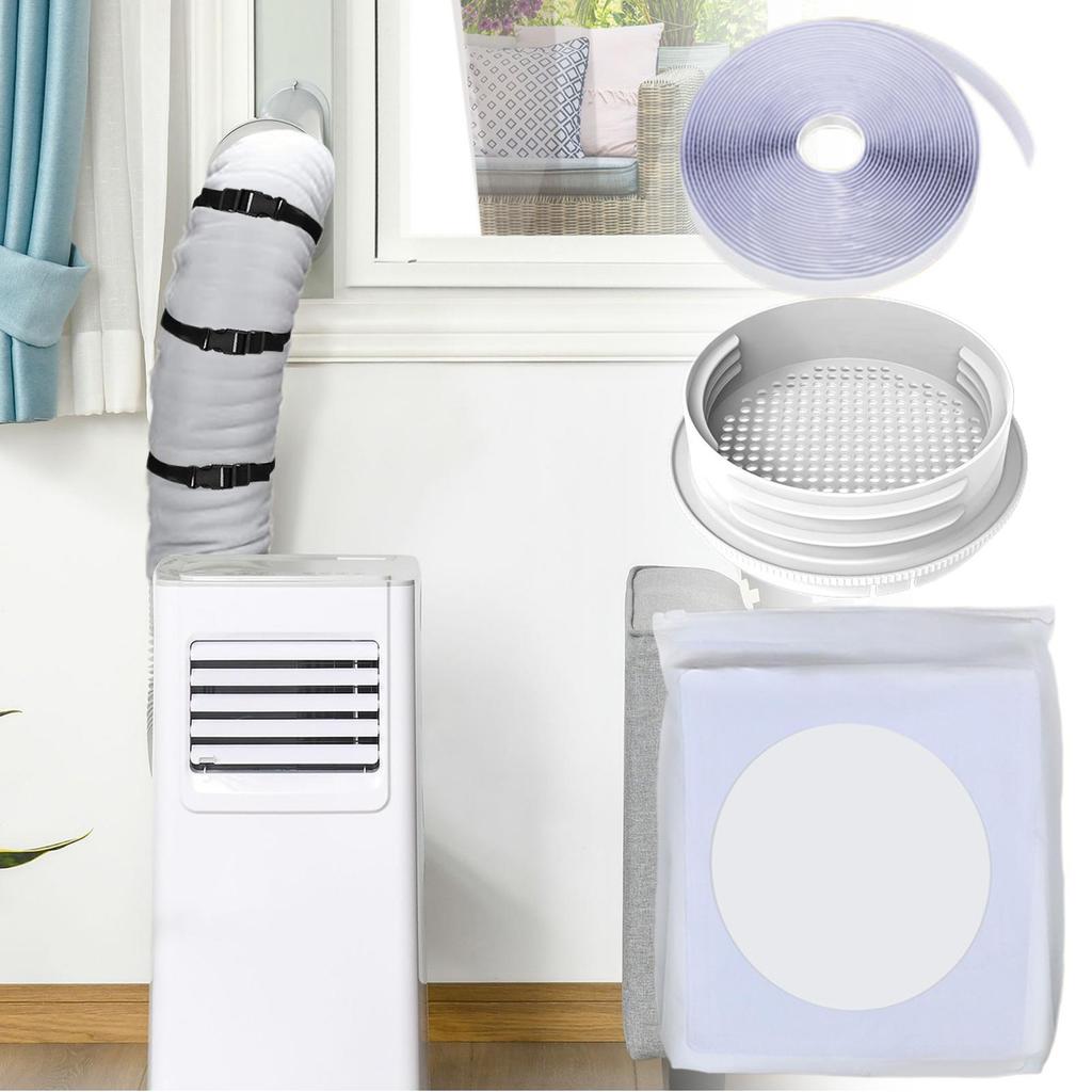 Portable AC Vent Kit Portable Air Conditioner Vent Window Kit Adjustable Air Conditioner Accessories Seal No Drill Replacement