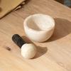 Premium Handcrafted Natural Stone & Marble Mortar & Pestle - Durable Spice Herb Grinder & Crusher Kitchen Tool