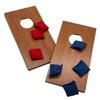 2 Pieces Portable Tabletop Corn Holes Wood Boards with 8 Bags Sandbag Throw Game Mini Bean Bag Toss