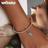 WOSTU 925 Sterling Silver Easter Egg Basket Flowers Charm Bead Pendant Fit Original Bracelet Necklace For Women Jewelry
