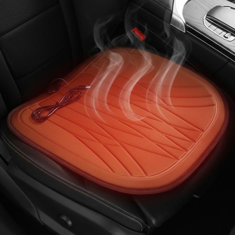 Adjustable Winter Car Seat Cushion Heater Intelligent Temperature Adjustment Easy Installation Synthetic Fiber Design