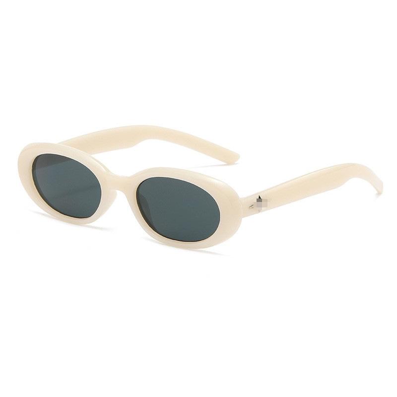 Korean Style Oval Frame Retro Star Sunglasses for Women