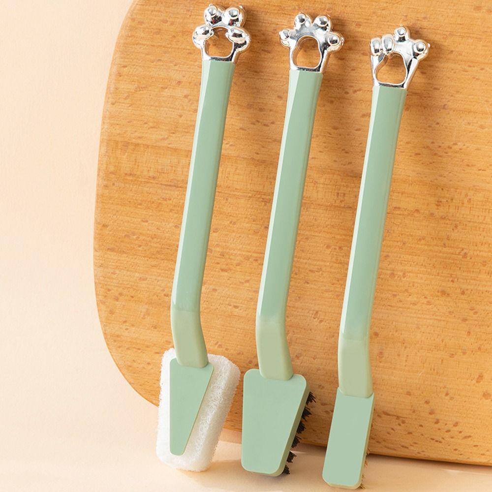 Kitchen Cleaning Brush Set, Deep Gas Stove Brass Wire Brush Gas Range Brush Scrubber Brush for Range Hood Grease Grime