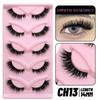 Cat Eye Lashes Faux Mink Eyelashes Natural Long Winged End Eye Elongated Eyelashes Faux Cils Eyelashes Extension