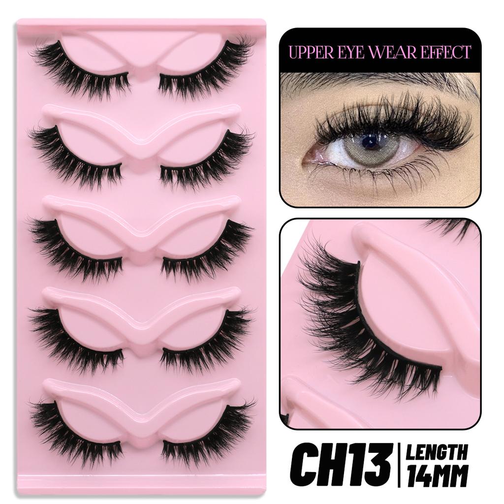 Cat Eye Lashes Faux Mink Eyelashes Natural Long Winged End Eye Elongated Eyelashes Faux Cils Eyelashes Extension