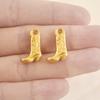 4pcs Mix Boots Pendants For Jewelry Making Supplies Clothing Accessories Stainless Steel Charm Bulk DIY Keychain Necklace Charms