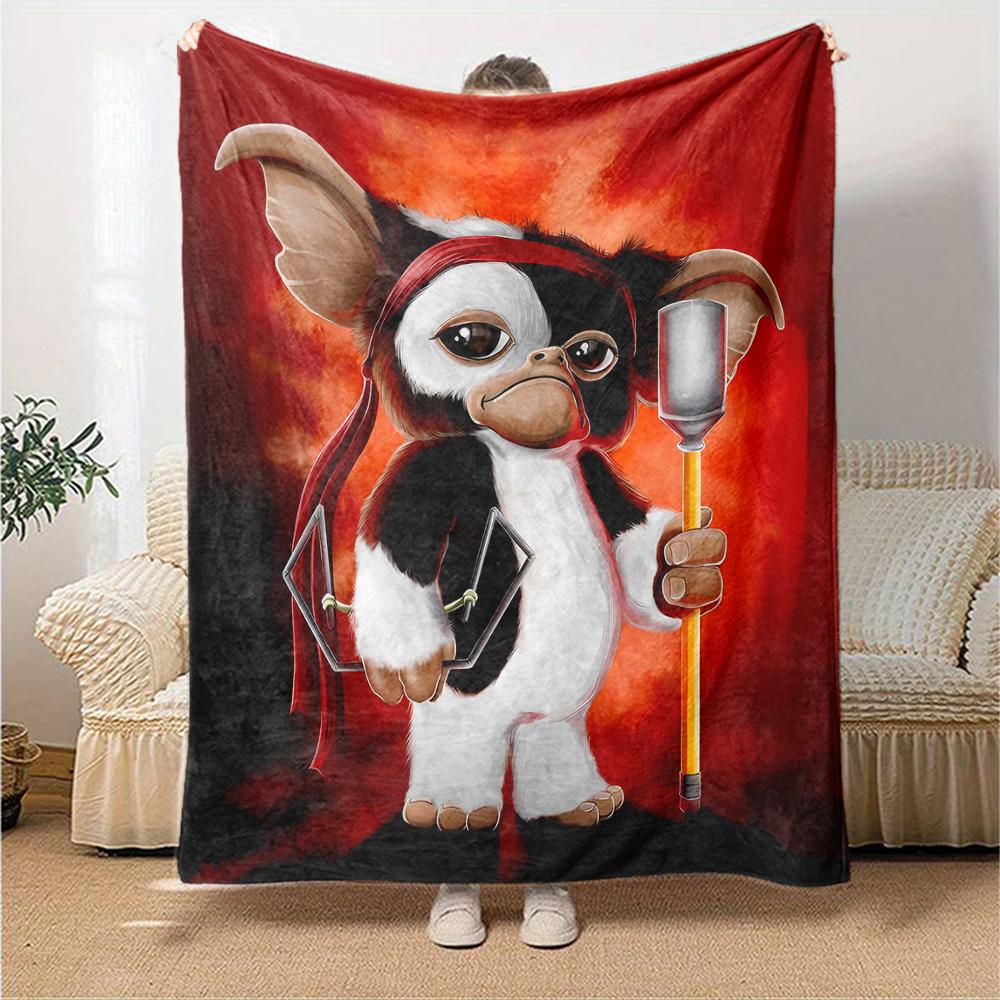 1pc Gremlin2 Blanket, Gift, for Men and Women, Soft Blanket, Good for Sofa Bed Couch Travel, Lightweight Flannel Blanket