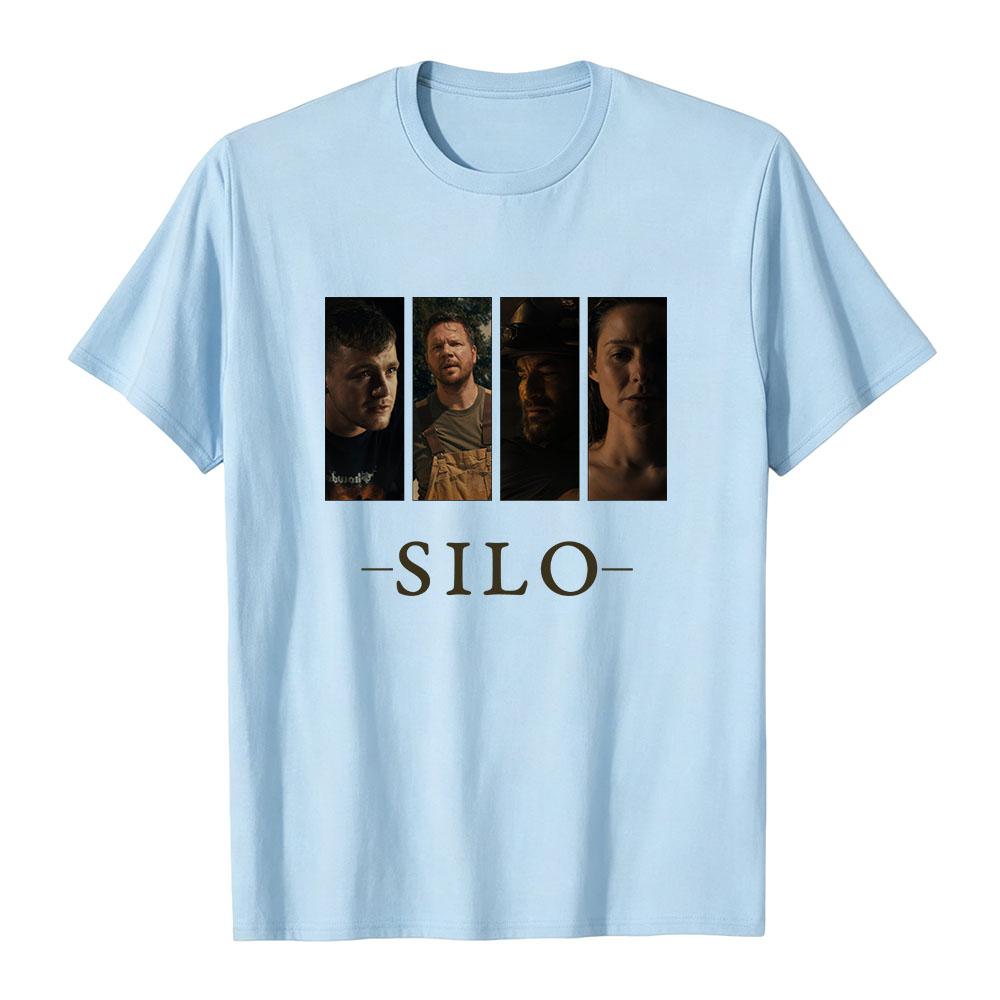 Camiseta de la Serie de Televisión de Ciencia Ficción SILO Algodón Verano Manga Corta Camisetas Unisex Streetwear Cuello Redondo Moda Casual Camisetas para Hombre Tops