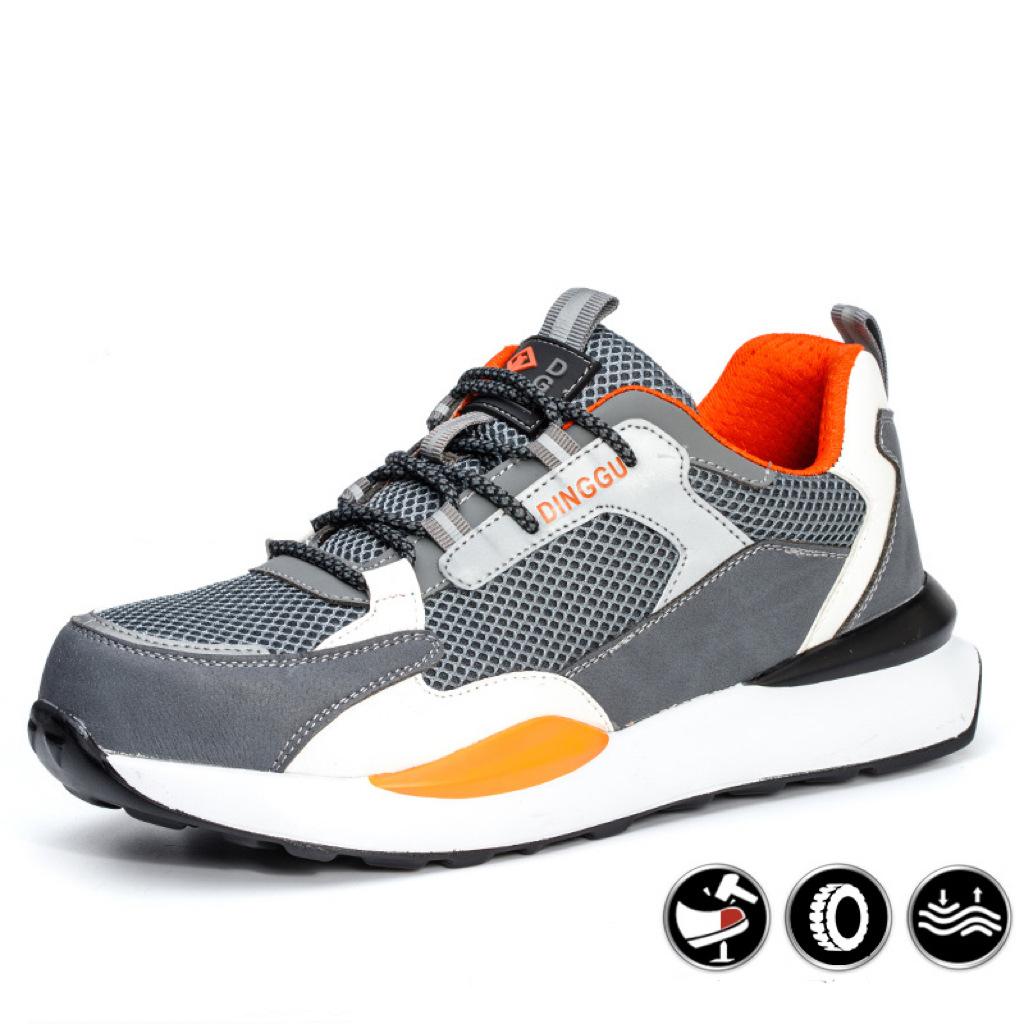 Fashion Security Sport Shoes Anti-Smash Anti-Puncture Work Shoes Breathable Safety Shoes Men Steel Toe Protective Shoes