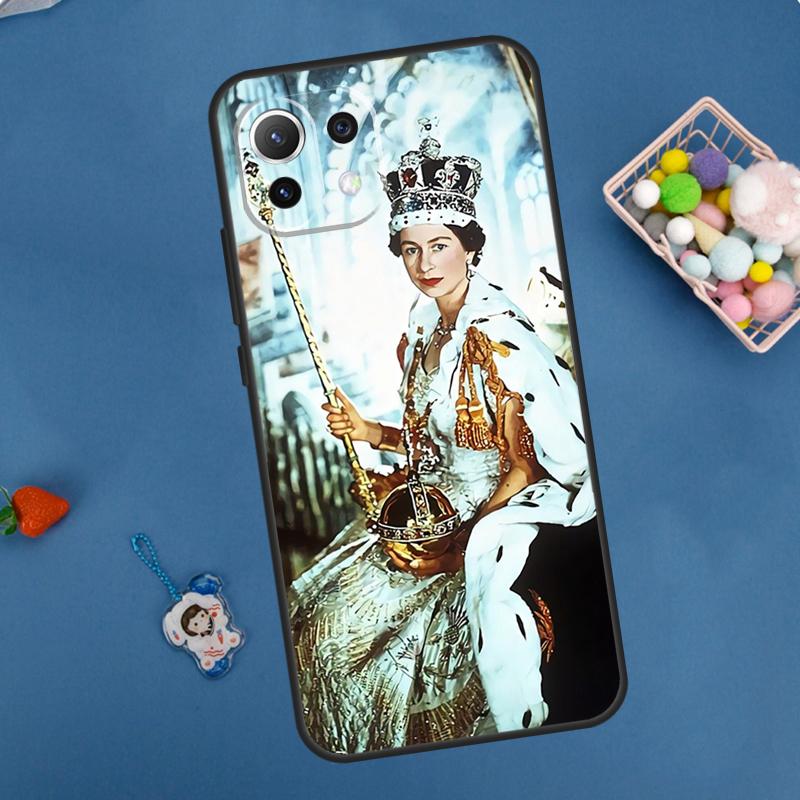 England Queen Elizabeth II Case For Xiaomi 11T 12T 13T 14T Pro 13 14 15 Ultra POCO X7 Pro X3 X5 X6 M6 F5 F6 Pro Cover