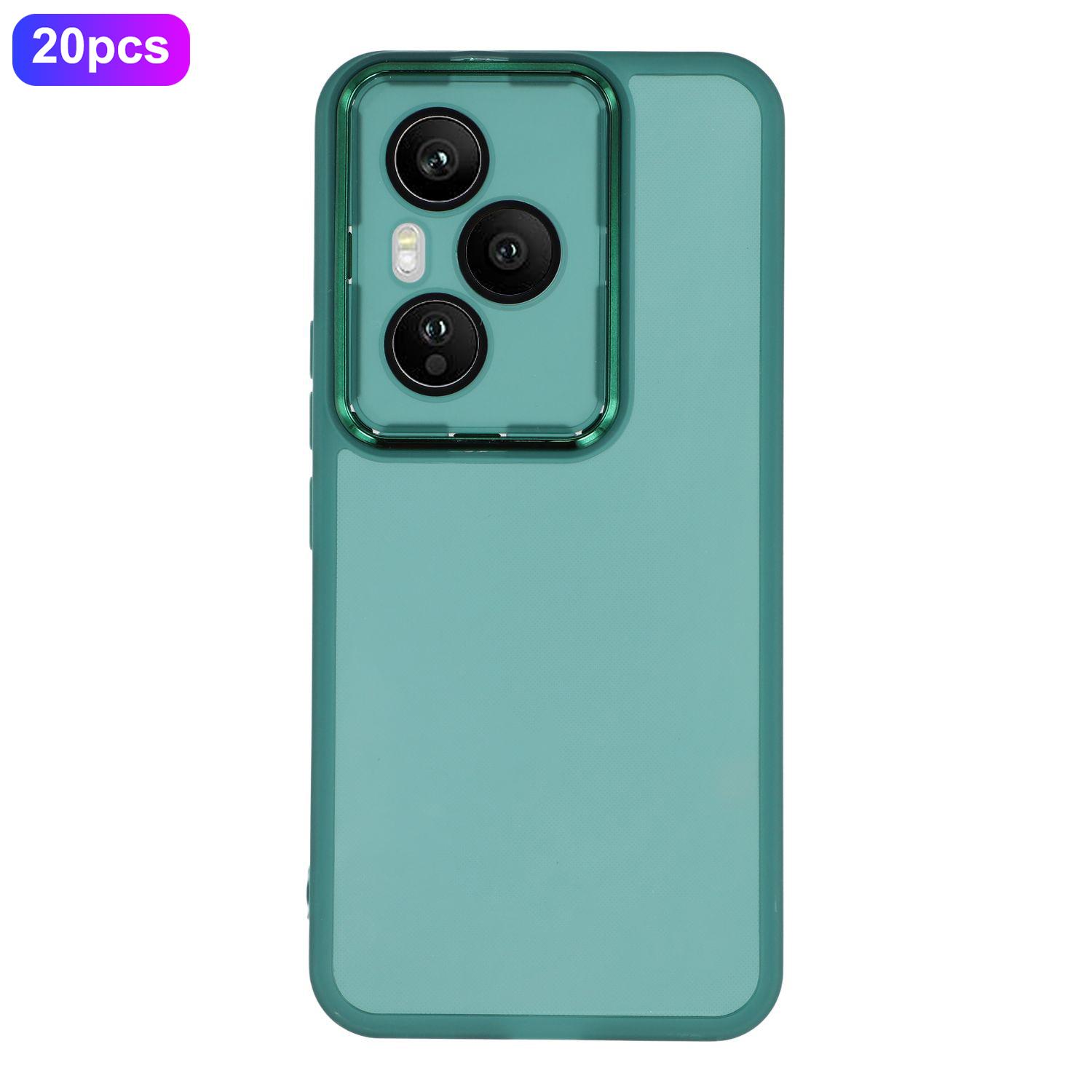 

Оптовая закупка 20 шт. для Honor 400 Pro 5G (Глобальный) Чехол Гальванизированная Рамка Камеры ТПУ Чехол для Телефона Точные Вырезы Transparent Green