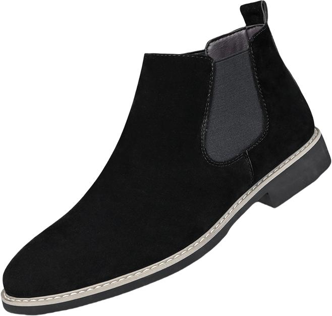 Fashion Fashion Men's Chelsea Boots Mid Top Leather Casual Shoes New Vintage Style Male Handmade Footwear Business Dress Man Ankle Boots