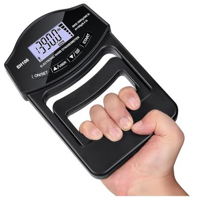 Grip Strength Tester, 396Lbs/180kg Digital Hand Dynamometer Grip Strength Meter USB Rechargeable Bright LCD Screen Hand Grip Dynamometer for Sport,