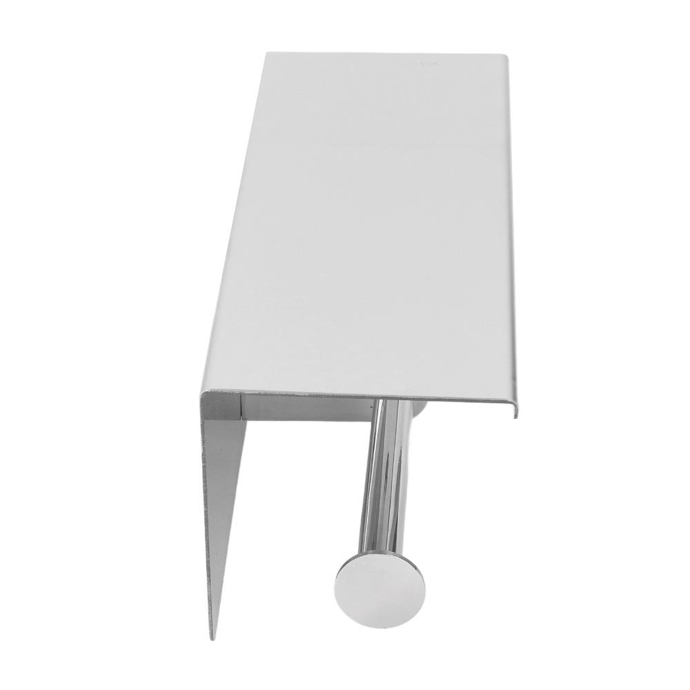 Stainless Steel Toilet Paper Holder Mirror Shiny Wall Mounted Toilet Paper Shelf Holder Practical Multi-Functional