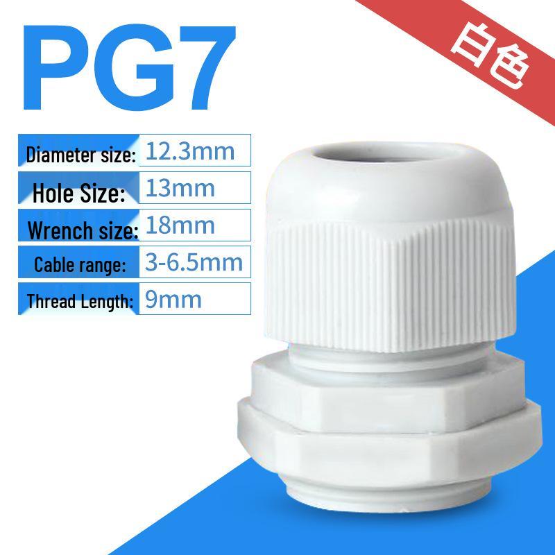 

Nylon Waterproof Cable Connector - PG7/9/11/M12/M16 Sealing Gland