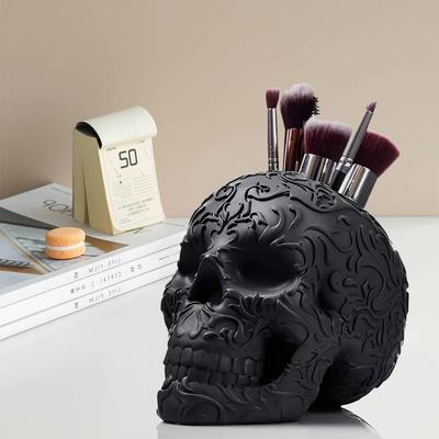 Funny Large Capacity Halloween Skeleton Holder Realistic Unique Skeleton Makeup Brush Holder Handmade Gothic Pen Holder Toys
