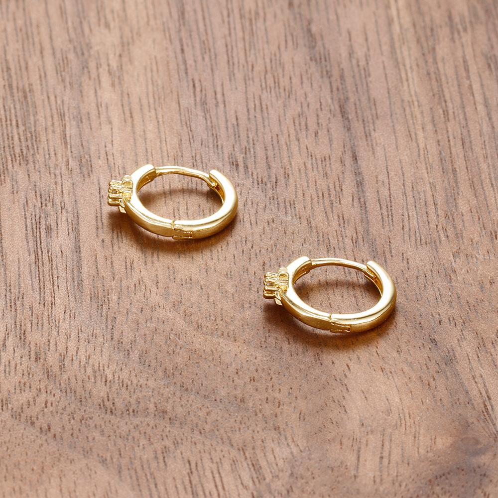 1Pair Stainless Steel Huggie Star Hoop Earrings for Women Girl Crystal Zirconia Round Circle Earrings Cartilage Piercing Jewelry