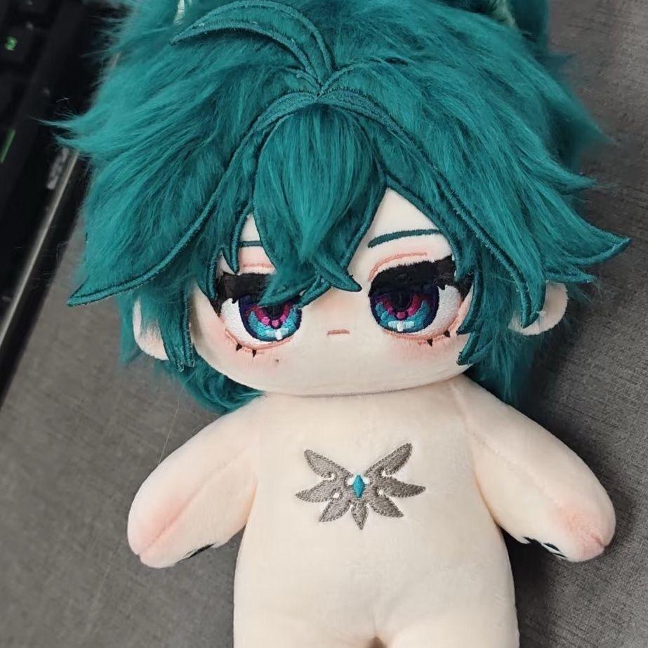 20cm Anime Genshin Impact Lohen Plüschtier Stofftier Anzieh-Lohen Plüschpuppe Körper Spielzeug Sammlerfigur Geburtstag Weihnachtsgeschenk No Skeleton