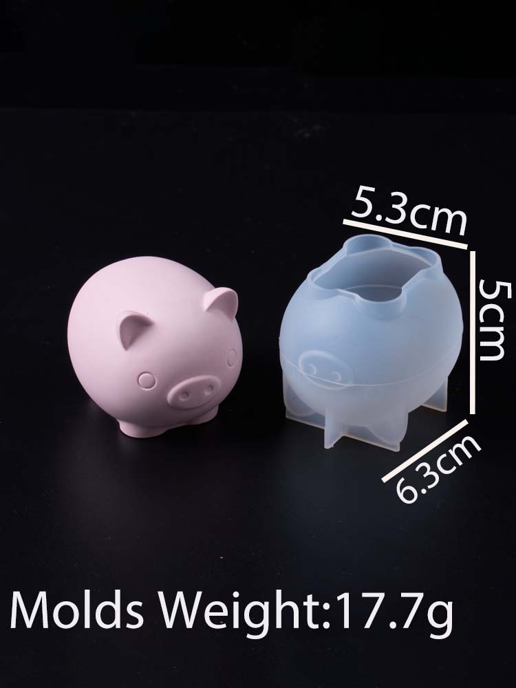 

3D Cartoon Pig Silicone Candle Mold DIY Cute Animal Piggy Craft Gifts Making Soap Resin Plaster Casting Molds Home Deco Supplies