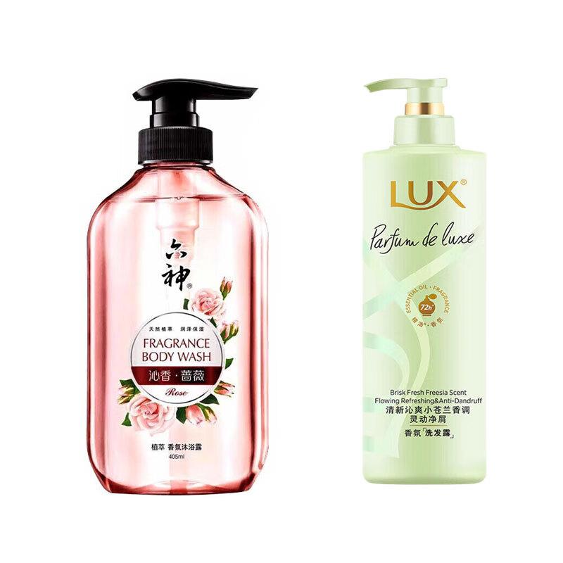 Liushin Rose Shower Gel & Lux Freesia Shampoo Duo
