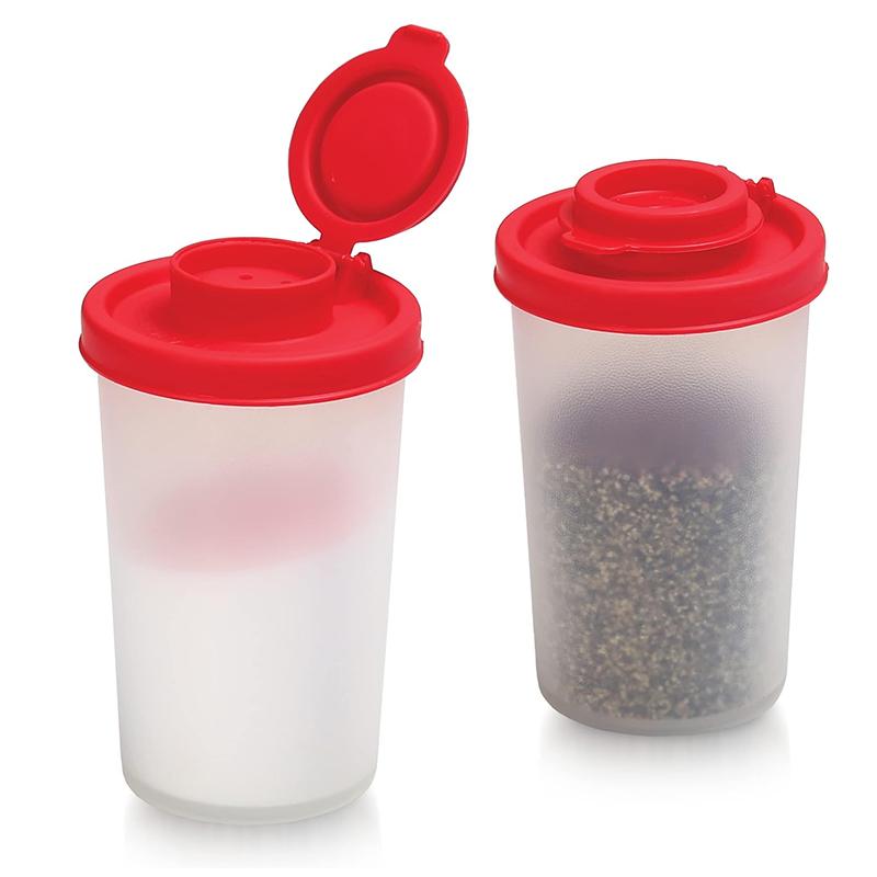 

Salt and Pepper Shaker Moisture Proof Set of 2 Large Spice Bottle BPA Free Plastic Spice Dispenser with Lid for Camping Picnic