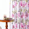 1PC Romantic Flowers Tulle Curtain Newest Burnt-out Printing Craft Sheer Window Curtain For Living Room Bedroom Lozujoju Home Decor
