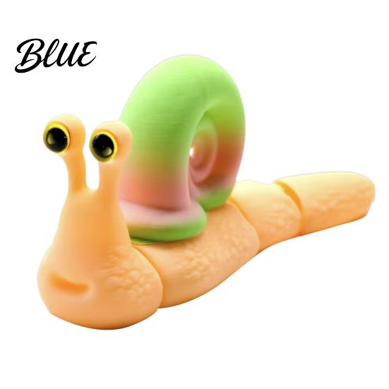 3D Printed Rainbow Interactive Spiral Articulated Movable Toy Snail Figurines Joints Animal Shell Decor Fidgety Toy for Home Office
