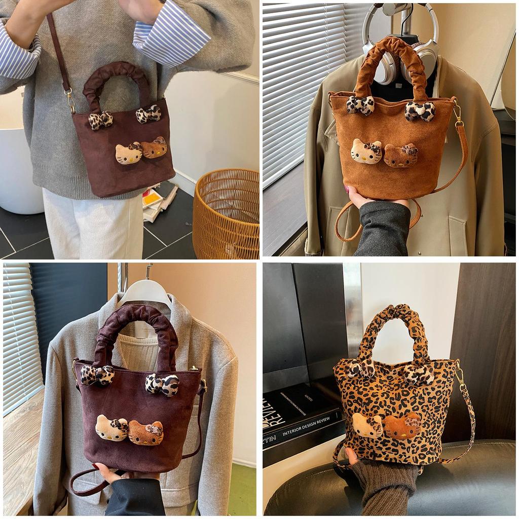 Nylon Leopard Print Tote Bag For Women With Zipper Closure And Phone Pocket