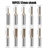Craftsmen Router Bits 10-Piece Carpentry Gear Multifunctional Router Bits For Trimming Engraving Slotting Carpentry Woodworking