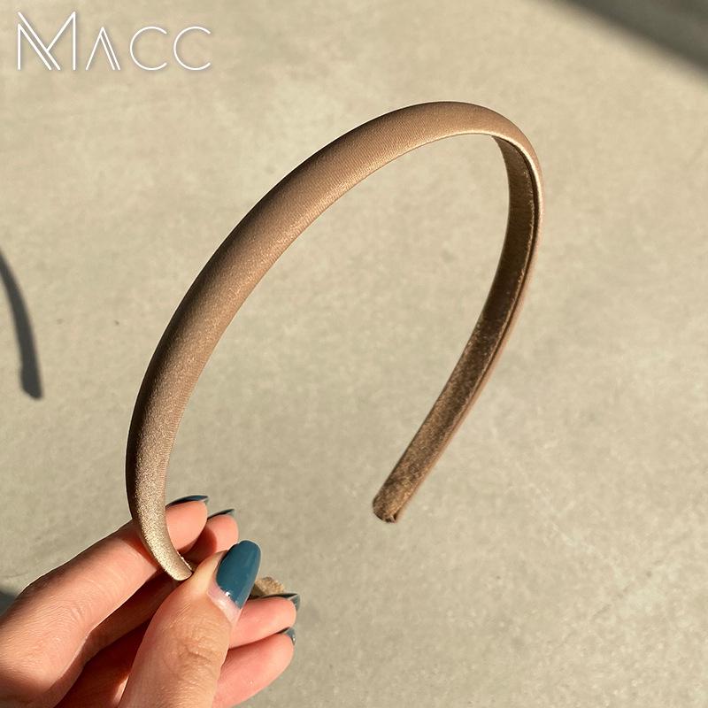 Pure White Moonlight Satin Headband - Elegant French Style for 2025