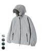 Trillion Division Nylon Hooded Zip-Up Windbreaker Jacket_4Color