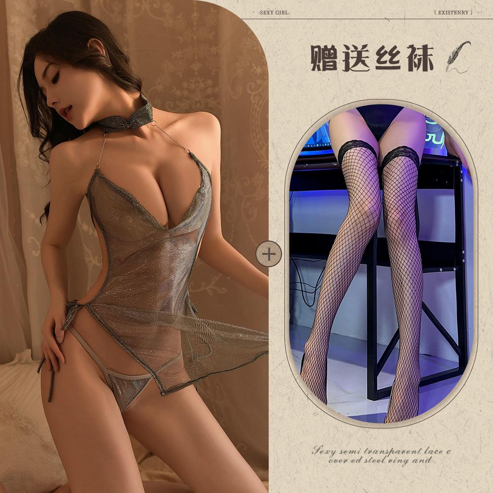 Sexy Mesh Perspective Passion Fun Underwear Love Free Hot Flirting Shame Pajamas Nightclub Uniform