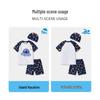 ASK JUNIOR Boys' Cartoon Print Two-Piece Swimsuit Set with Cap