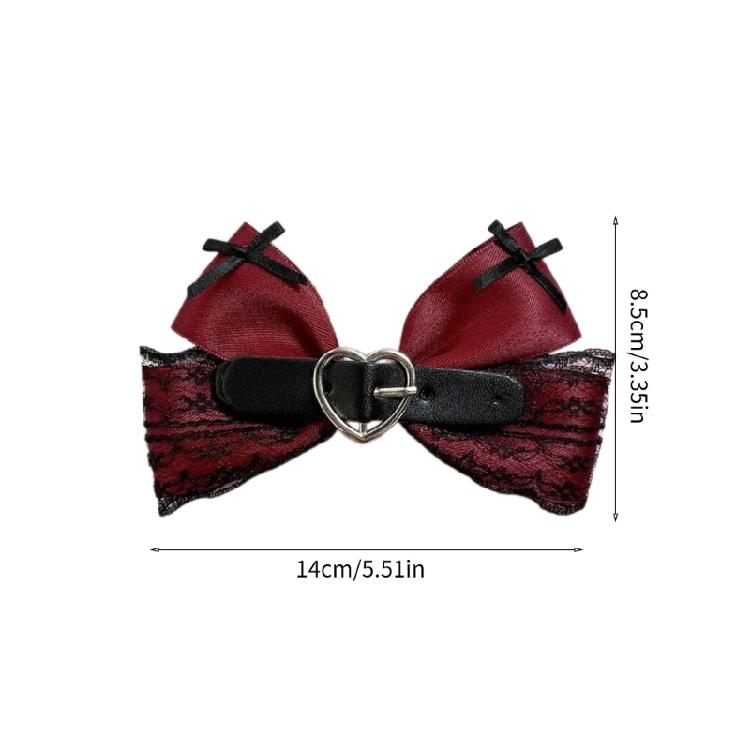 Elegant Bow 2000s Black Balletcore Hair Clip Elaborate Flat Clip Balletcore