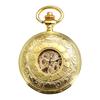 TREEWETO Men's Mechanical Skeleton Pocket Watch Roman Numeral Dial Gift Box Chain