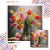 DIY Diamond Painting Tulips Cross Stitch Kit Mosaic Art Diamond Painting Full Circle Diamond Home Decoration