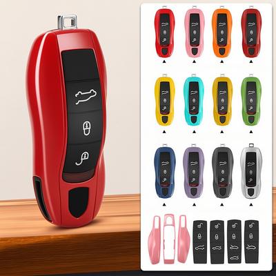 Per Porsche Panamera Carrera Macan Boxster Cayman Cayenne Taycan 911 970 981 991 Custodia Intelligente per Chiave Remota Auto Set di Copri Guscio