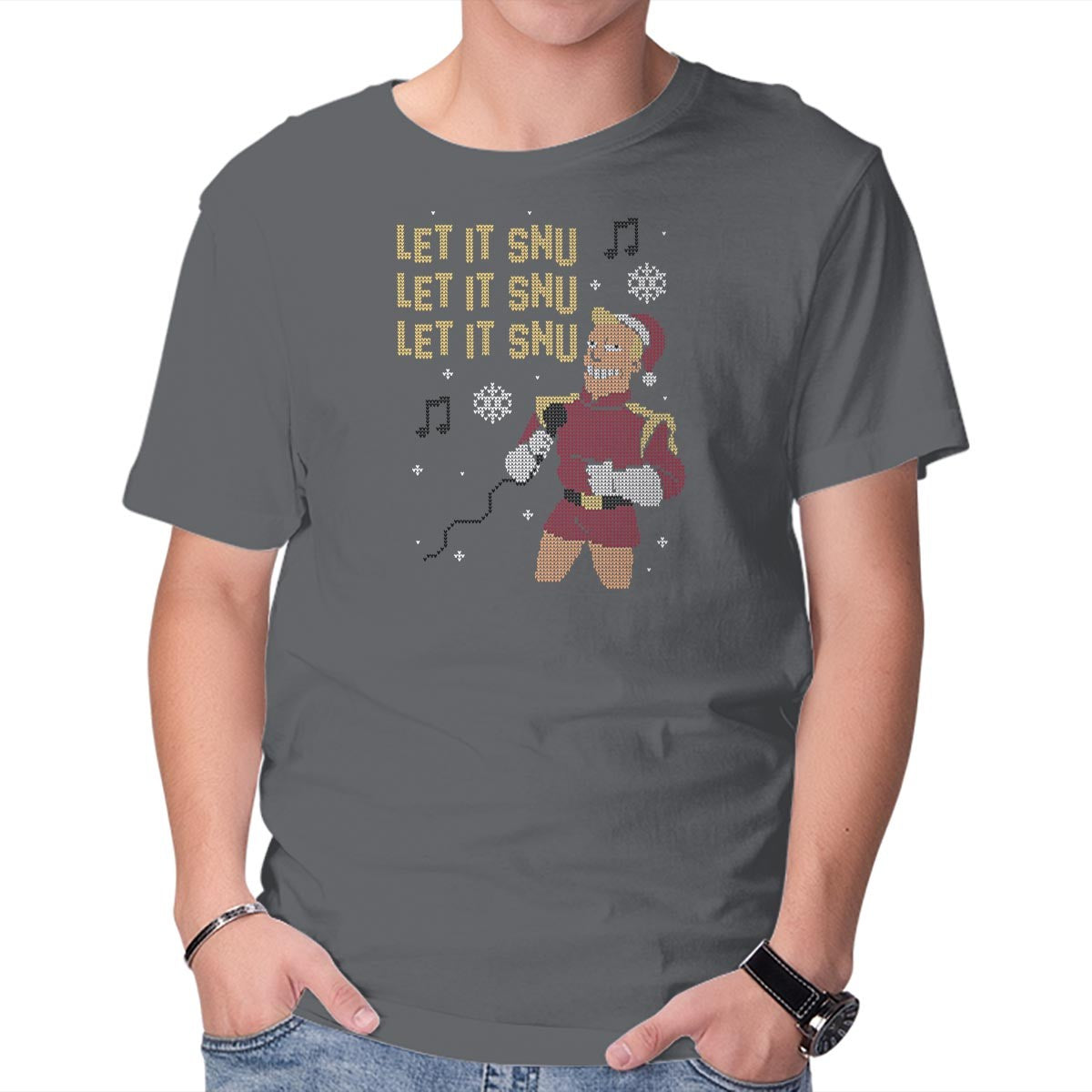 Unisex Crew Neck T-Shirt Let It Snu! Graphic Short Sleeve Casual Tee XXL