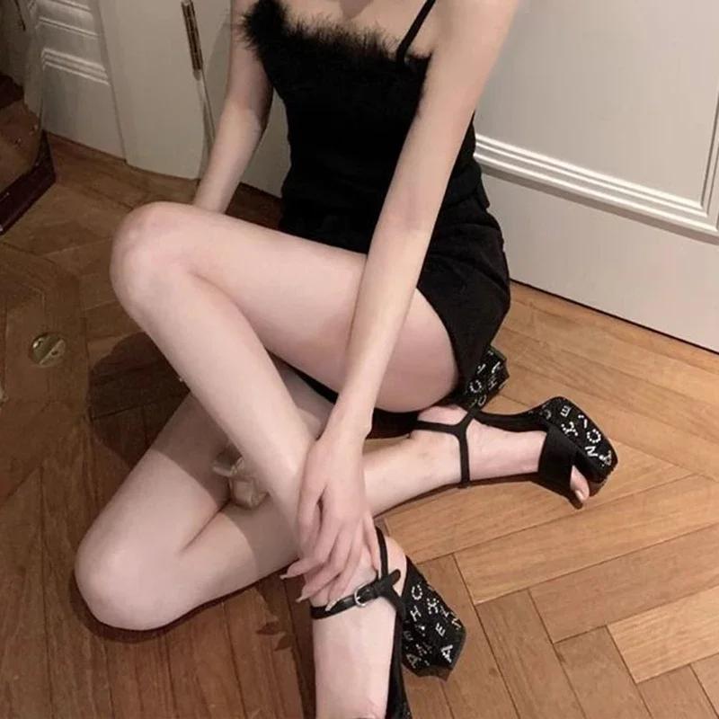 2025 New Women Sequin High-heeled Shoes Rhinestone Pumps Ladies Bling Party Shoes High-grade Wedding Banquet Dance Shoes Crystal