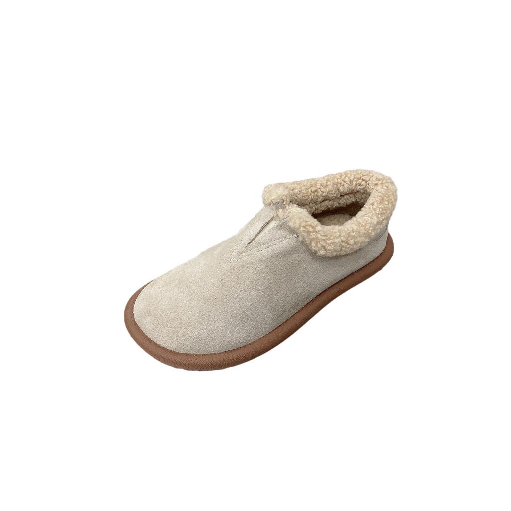 Shoes Women's Flat-soled Lazy Shoes with One Pedal, New Autumn and Winter Plush Warm Fluffy Shoes