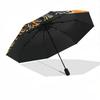 1pc Halloween Pumpkin Scarecrow Automatic Folding Umbrella, Lightweight Retractable Compact Travel Umbrella, 8-Rib Sturdy Frame111